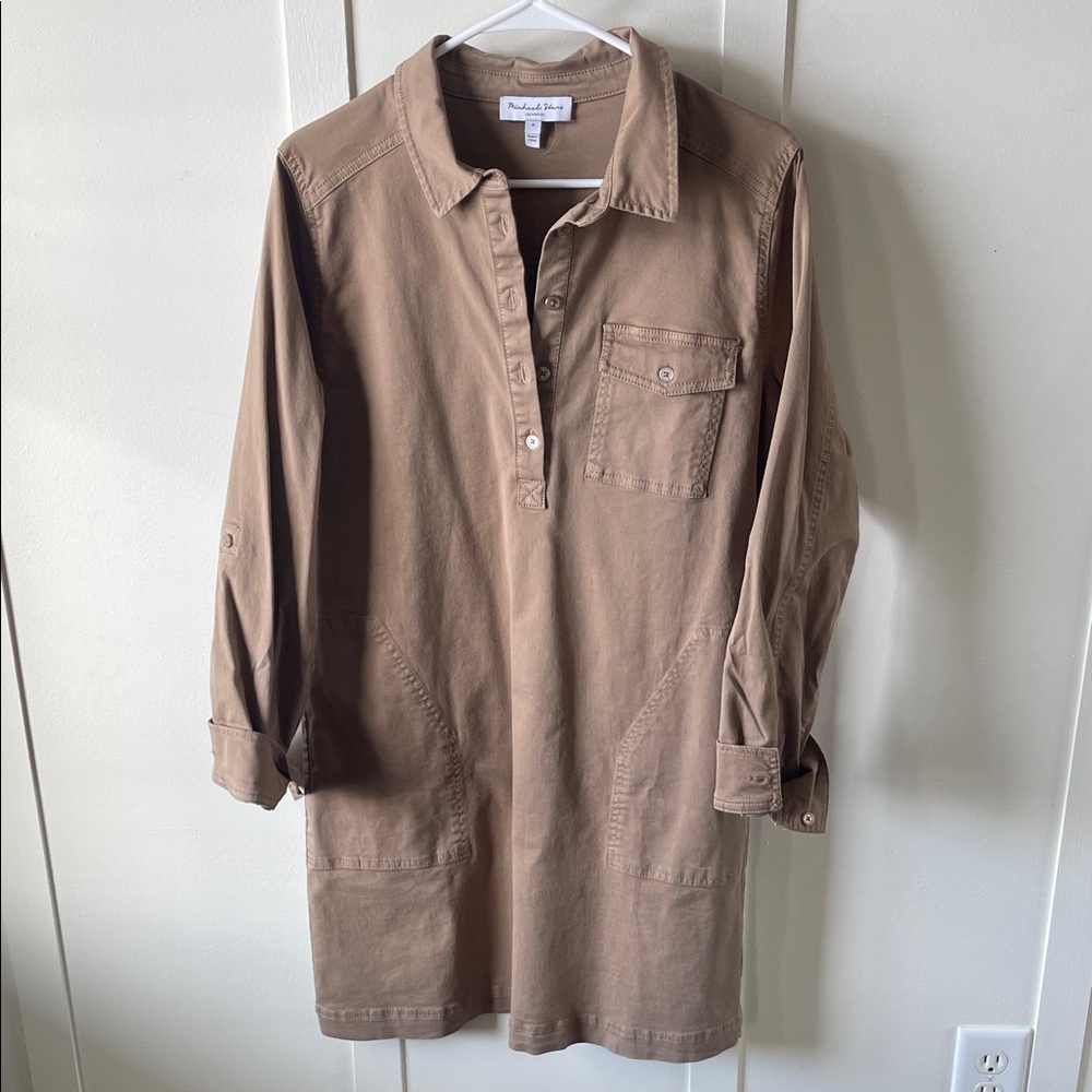 Michael stars Brown Shirt Dress